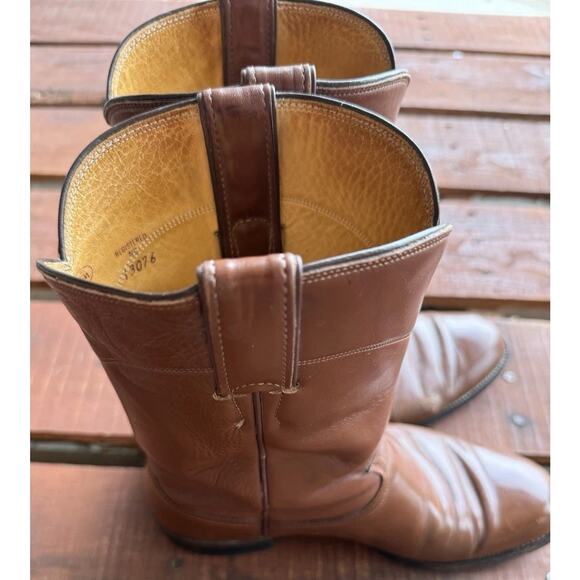 Justin Style L 3802 Mens Western Cowboy Boots Brown Leather Size 8C